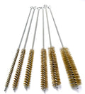 6pcs Brass Tube Pipe Cleaners Brush Set 0.3"-1" | Tube & Metal Pipe Cleaner , Small Round Bristle Brushes for Cleaning Engine Parts, Bottles & Bore - Heavy Duty Cleaning Kit
