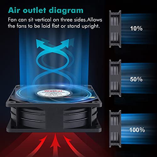 Wathai 12038 120mm x 38mm PWM Computer PC Case Fan 12V 4pin 5300rpm 230CFM | 4pin High CFM PC Fan Pressure Big Airflow Duall Ball DC Brushless Cooling Fan 120mm x 38mm for extreme PC and server cooling - style: 12V 4Pin Ball