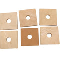 5033 Pk6 Big Punched Leather Squares - Thickly Cut Vegetable Tanned Bird Foot Toys, Pet Safe, Center Punched Hole, Versatile, Great for Small to Med Size Pet Birds