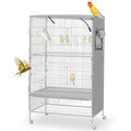 Bird Cage Cover, Large Birds Cage Covers for Night, Birds Cover for Cage with Adjustable Front Curtain, Blackout & Breathable Birdcage Covers for Parrot, Small Animals(Not Include Bird Cage) - color: Grey