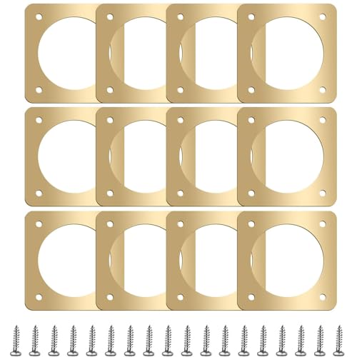 Hotop 12 Pcs 1 1/2 Inch Opening Bluebird Metal House Hole Guard Portal Bird House Protect Bird Room Guard Copper Portal with Opening for Eastern Bluebird Rooms Sparrow Houses(Gold) - color: Gold, size: 1 1/2 Inch, style: Opening
