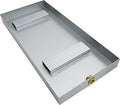 Component Series 21x10x2 Inch Galvanized Steel Rectangular Water | Safely Drains Away All The Collected, Built Fit Generators Access Funneled, Standard Pan With Full 0, 75 Fitting