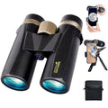 8x42 HD Binoculars for Adults High Powered with Phone Adapter and Tripod, Super Bright BAK4 Prism Waterproof Compact Binoculars for Bird Watching Hunting Stargazing Hiking Cruise Travel - style: 8x42