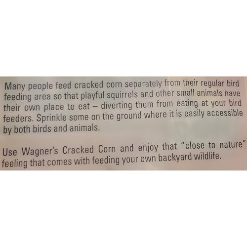 Wagner's 18542 Cracked Corn Wild Bird Food, 10-Pound Bag - size: 10 Pound (Pack of 1)