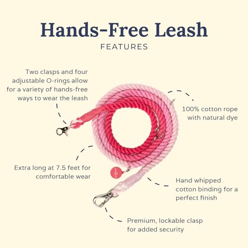 Cupid's Crush Hands-Free Rope Leash - color: Cupid's Crush Ombre Pink Hand