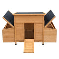 Chicken Coop – Waterproof Asphalt Roof, Safe Natural Fir Wood, Airy and Easy to Clean, 6 Nest Boxes, Extension Design for 4-6 Chickens