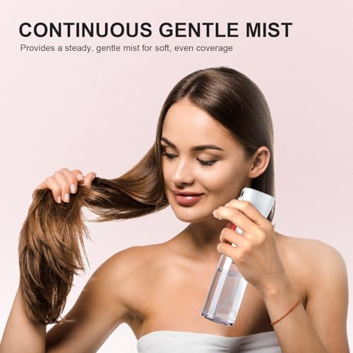 Continuous Spray Bottle for Hair, Ultra Fine Mist Sprayer, 2 Pack | Long-Lasting Mist, Gentle Mister, Trigger Lock, for Hairstyling, Barbers, Salons, Cleaning Solutions, Planting, 2pk 6.1 Oz