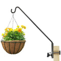 ERYTLLY Extended Rail Hook Fence Deck Heavy Duty Bird Feeder Hook 360 Degree Rotary and Length Adjustable Plant Bracket for Bird Feeders, Planters, Suet Baskets, Lanterns, Wind Chimes and More - size: Rail Hook - Adjustable Length - 1 Pack