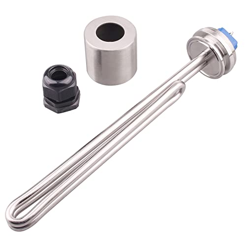 DERNORD 1.5" Inch (OD50.5mm) Tri-clamp Foldback Heating Element Stainless Steel Immersion Water Heater (240V 2500W) - size: 240V 2500W
