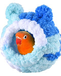 KATUMO Conure Nest, Bird Breeding Nest Parrotlet Snuggle Hut Lovebird House Bed for Conure Lovebird Canary Finch Coneshape Birds Hamster Small Pets - size: S (Blue)