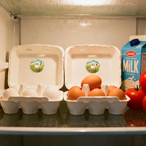 320 Pcs Chicken Egg Carton Labels, 2 Inch Round Colorful Farmhouse Chicken Eggs Handling Stickers Fresh Eggs Packaging Sticker for Box Container Carton Farm Supplies - color: Country Style