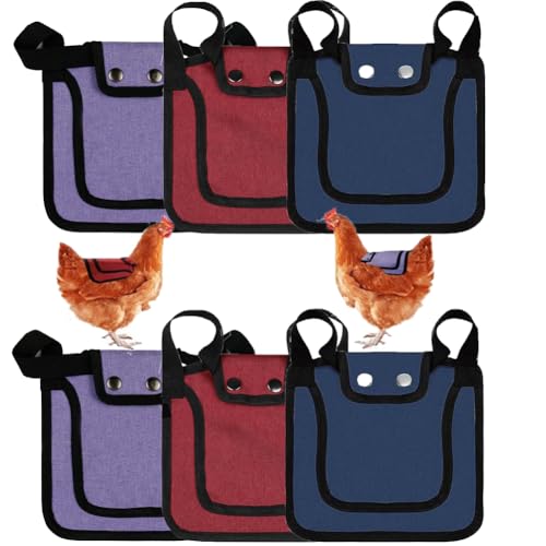 Outdoor Chicken Aprons Clothes 6 Pcs Chicken Saddle For Hens Hen Saddles with Elastic Adjustable Strap