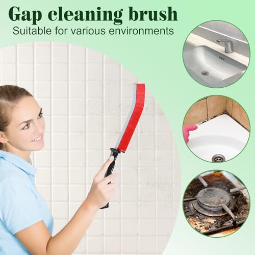 Hard Bristle Crevice Cleaning Brush, 5 Pack Gap Brush for Kitchen Bathroom | 5 pack hard bristle crevice brushes for small gaps, ideal for kitchens, bathrooms, window tracks, tiles, and faucets
