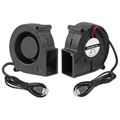 ACEIRMC 4pcs 75x30mm Blower Cooling Fan Turbine Centrifugal Fan 5V Brushless USB Sleeve Bearing/Dual Ball Bearing 2 pin Computer Fan Multi Used