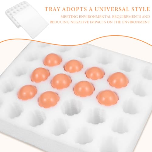 PRETYZOOM 30-Cell Egg Storage Holder Carton Organizer with Shock Absorbing Epe Material for Bulk Egg Packaging and Safe Transport 11.81X9.84X2.28In