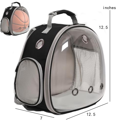 Guinea Pig Carrier Backpack,Lizard Backpack Carrier,Space Capsule Clear Bubble Window Astronaut Reptile Carrier Backpack for Bearded Dragon,Sugar Glider,Bunny (Pink, Backpack) - color: Pink