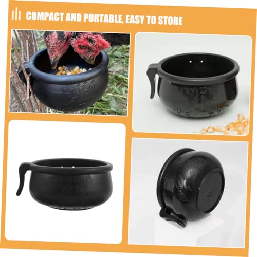 HANABASS 2 Pack Chicken Water Cup with Hooks Poultry Feed Cups for Chicken Pigeons Quail and Chick 5.11 X 4.52 X 2.75 in Hanging Feed and Water Set