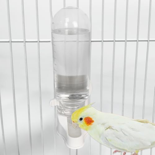 Automatic Pet Bird Water Feeder, Bird Water Dispenser for Cage, Bird Cage Suspended Automatic Water Dispenser, Bird Feeders for Parakeet Budgie Cockatiel Lovebirds Canary Finch (110ml) - size: 110ml
