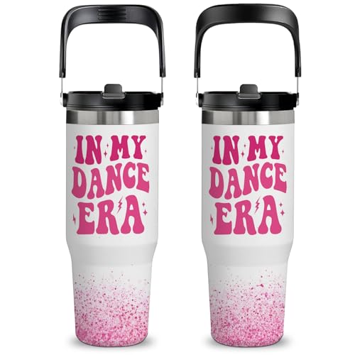 Dance Gift for Girls - 30oz Dance Tumbler with Handle, Stainless Steel Insulated Cup for Dancers, Teachers & Teams, Leakproof Water Bottle for Ballet & Hip Hop, Thoughtful Birthday & Christmas Gift - color: Dance1