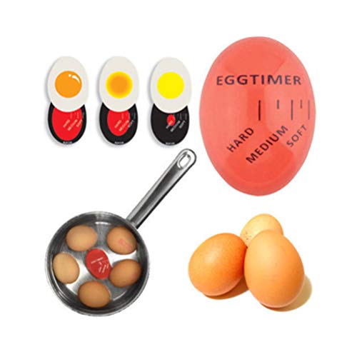 Egg Timer for Boiled Eggs, Color Changing Indicator, Soft to Hard Boiled, Resin Material, 5.7x4cm