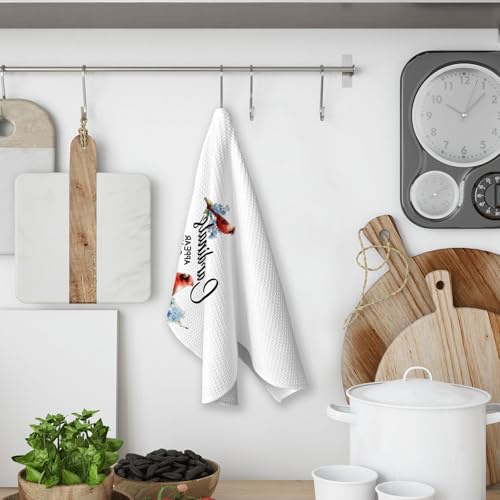 Cardinal Gifts Kitchen Towel, Cardinal Decor, Cardinals Appear When Angels are Near, Memorial Sympathy Cardinals Hand Towels for Bathroom Kitchen Home & - color: Color-18
