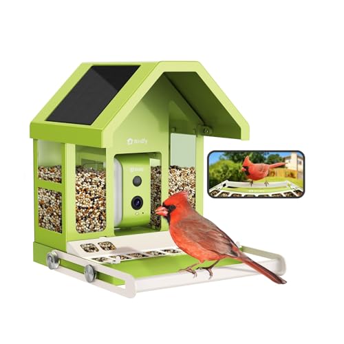 Metal Smart Bird Feeder with Camera Solar Powered, 1080P HD - style: AI (7-Day Trial)