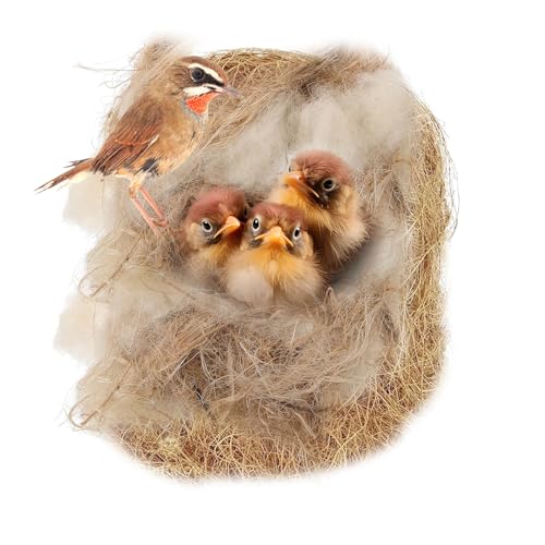 240G/8.5OZ Bird Nesting Material, Natural Mixing Nesting Material Pad for Bird Nest, Bird Nest Bedding Bird Nest Building Materials and Hideouts Supplies for Cage Garden Tree Trunk