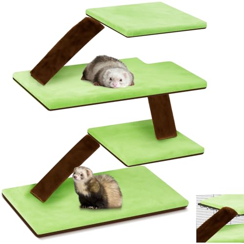 Talltalk 7 Pack Ferret Cage Liner Accessories Washable Ferret Pet Pads Bedding Cage Accessories Kit for Small Animals Hamster Rats Chinchillas Hedgehogs Guinea for Hide Play and Sleep