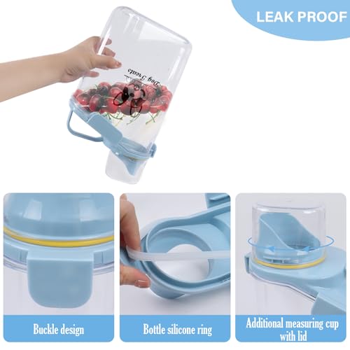Dog Food Storage Container Airtight Portable Dog Food Container with Handled Lid and Pour Spout,Food Storage for Dog Dry Food Small Pet Food Container with Measuring Cup for Home, Travel,2.8L Blue - color: BLUE-DOG