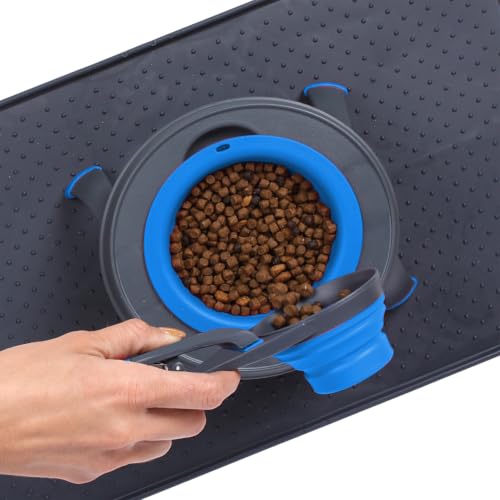 Dexas Popware for Pets Collapsible Klip Scoop, 3-in-1 Pet Food Scoop, Measuring Cup and Bag Clip, 2 Cup Capacity, Pro Blue - color: Pro Blue, size: 2 Cup Capacity