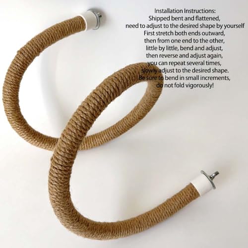 Bird Rope Perch, 100cm/39.3in Cotton Rope Spiral Toys Bird Bungee Rope Perches Parakeet Toys for Cockatiels Conures Lovebirds Finches