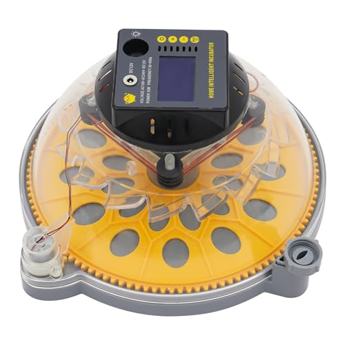 12 Egg Incubator Egg Candler Automatic Egg Turner 360 Degree View with Automatic Egg Turning and Humidity Control for Hatching Chickens Goose Pigeon Quail Duck