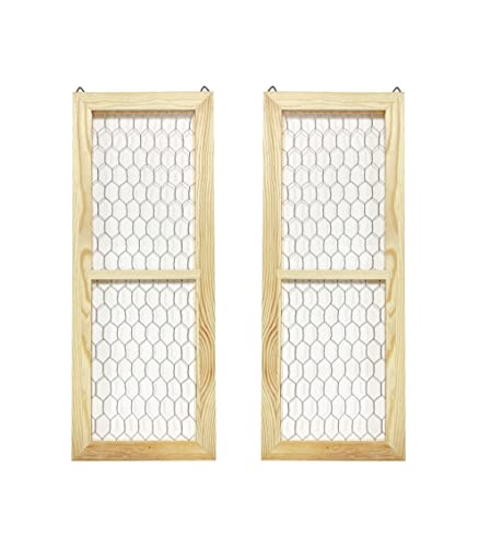 2 Pack Chicken Wire Wood Frame Unfinished Wooden Frame for photoes,Jewelry Crafting Project (Outer 6 x 16 in, Interior 4.3 x 14 in) - size: 6X16 in