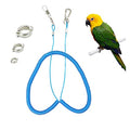 Wishlotus Parrot Flying Rope, 5 Meters Parrot Foot Chain Flying Training Leash Outdoor，Anti-Bite Elastic String Training Harness for Agapornis Fischeri Cockatiels Starling Birds (Blue) - color: blue