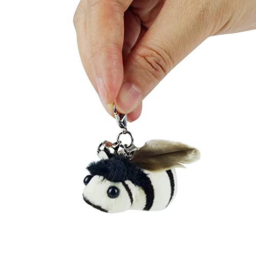 TTcat 10 Pack Cat Wand Toy Replaceable Refills, Realistic Bird Bee Insect Natural Feather Attachments with Bells, Detachable Clip-on Teaser Replacement for Cat Wand. - color: 10Pcs Clasic Refills