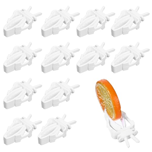 12 Pcs Bird Cage Food Holder, Parrot Fruit Vegetable Clips Millet Holder for Birds Cages Feeder Clip for Budgie Parakeet Canary Cockatiel Macaw Conure Cockatoo