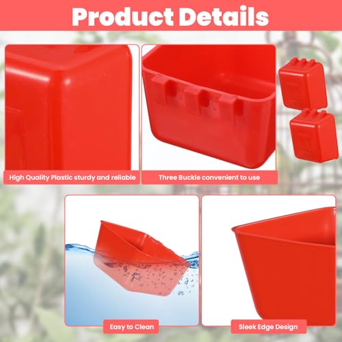 40 Pcs Cage Cups Chicken Feeder Cups, 16 oz Birds Feeders, Hanging Bunny Food Water Bowl for Pet Parrot Parakeet Gamefowl Poultry
