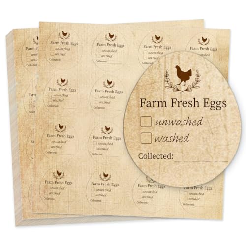 320 Pcs Egg Carton Labels, Washed or Unwashed Egg Sticker Collected Date Writable Irregular PET Adhesive Egg Packaging Sticker for Box Container Carton Farm Supplies, 2x1.7 Inch - color: Washed Or Unwashed