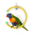Colorful Circular Bird Swing,Bird Rope Chewing Toys Parrot Cage Bite Toys (Small Half-Round Yellow) - color: Small Half-Round Yellow