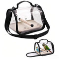 Bird Carrier Backpack with Breathable Mesh Windows, Portable Parrot Travel Cage with Perch and Removable Tray, Hands Free Small Bird Carrier Bag for Vet Visits, Hiking, Travel and Outdoor Use - color: Black