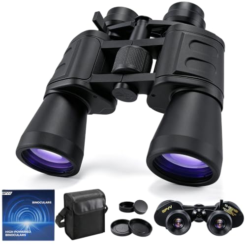 10-180x100 Zoom Binoculars for Adults, Day/Low Light Night Vision | High Powered Binoculars with BAK4 & FMC Lens, Waterproof Fogproof for Hunting Birdwatching Travel Sport Concert Gift for Men