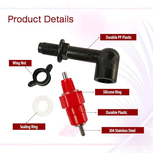 Chick Nipple Drinker Chicken Waterer Quail Water Nipples No Freeze Nipple for Rabbit (Plastic)