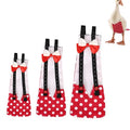 Chicken Duck Goose Diaper Washable Pet Bow Tie Diapers for Hens Roosters Poultry 1 Pack (L, Red) - color: Red, size: L