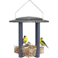 Nature's Way Fly-in Hanging Metal Fly Through Bird Feeder with Roof, 4 Cup, Easy to Clean and Fill, Wild Bird Feeder and Outdoor Décor, Blue