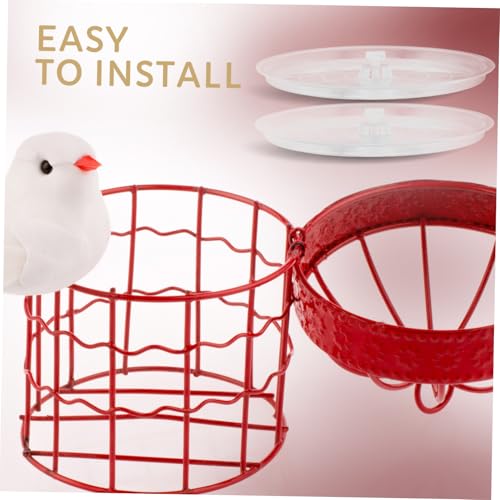 BESPORTBLE 2Pcs Bird Cage Trays Replacement for Parakeet Parrot Easy Clean Litter Plates Lightweight Cage Accessories for Maintaining Observation