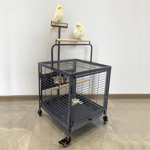 Travel Bird Cage, Easy to Wheel or Carry. Castor Wheels Included