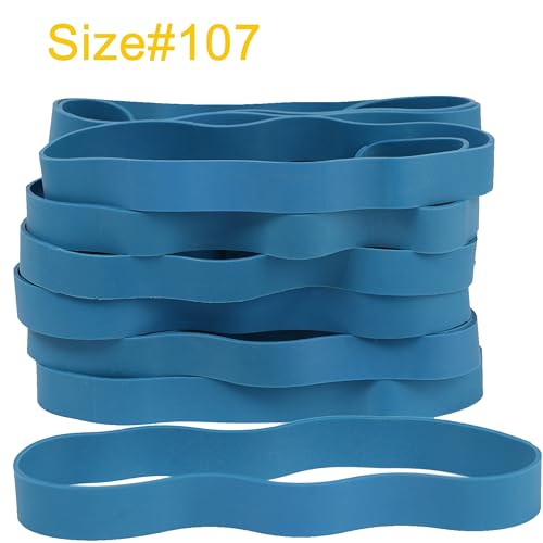 AIWOQI Rubber Bands Size 107 Heavy Duty Big Wide Long Rubber Band 30pcs | Elastic Bands for Office Supply Trash Can File Folders Litter Box Rubber Bands Blue - color: Blue