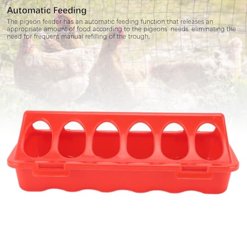 5PCS Flip Top Small Poultry Feeder, 12 Hole Pigeon Feeding Tray No Mess Feeding and Drinking Dispenser for Duck Quails Birds