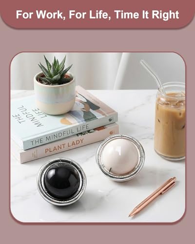 Kitchen Timer for Cooking, Magnetic Mechanical Timers - No Batteries Required - Loud Alarm, Wind Up Manual 60-Minute Countdown Reminder for Cooking, Baking, Exercise, Study, Working, Off-White - color: Off-white