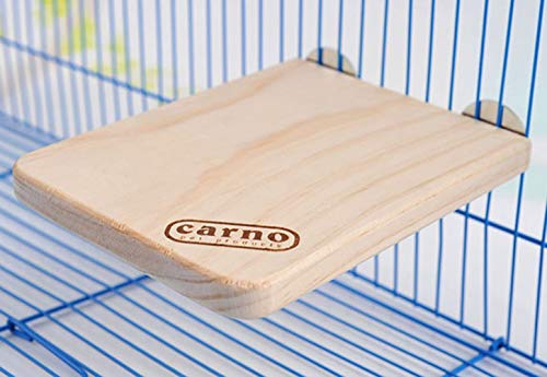 Litewoo Bird Wood Perch Platform Stand Shelf for Parrot Budgie Parakeet, M | Natural wood, smooth sanded surface for chew/stand, for small-medium birds/cockatiel/conure/cockatoo/cage, 7.09x5.12x0.59in